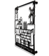 Dorit Judaica Wall Plaque, Cut Out Jerusalem Images with Hebrew Words  Black