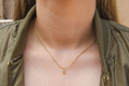 Gold Plated Sterling Silver Snake Chain Necklace with Zircon Letter Pendant