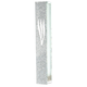 Glass Mezuzah Case with Glittering Silver Front - Silicon Cork