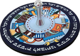 Dorit Judaica Decorative Dreidel with Stand - Jerusalem Images and Song Words