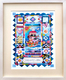 Dvora Black Hand-finished Colorful Print Noahs Ark - Title in Hebrew or English