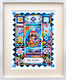 Dvora Black Hand-finished Colorful Print Noahs Ark - Title in Hebrew or English