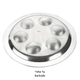 Passover Pesach Raised Seder Plate, Brown and Gray Floral Design - Aluminum