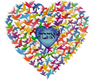 Dorit Judaica Wall Art, Heart Shape with Multiple Birds and Biblical Quotes