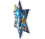 Dorit Judaica Wall Art, Star of David and Peace Dove and Multiple Stars of David