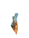 Eial Ovin, Olive Wood and Epoxy Mezuzah Case in Outline of Israel - Ocean Blue