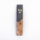 Eial Ovin Handmade Mezuzah Case, Natural Olive Wood and Epoxy - Black