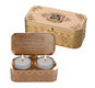 Compact Travel Candlesticks in Box, Gold Color  Choshen Breastplate Design