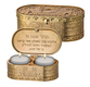 Compact Travel Candlesticks in Box, Gold Color  Jerusalem Design