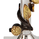 Yair Emanuel Two Tone Metal Leaf Design Candlesticks