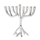 Yair Emanuel Tree of Life Aluminum Chanukah Menorah - Silver, Large