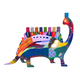Yair Emanuel Fun Chanukah Menorah, Dinosaur - 2 Sided Design