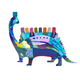 Yair Emanuel Fun Chanukah Menorah, Dinosaur - 2 Sided Design