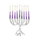 Yair Emanuel Tree of Life Aluminum Chanukah Menorah - Silver