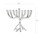 Yair Emanuel Tree of Life Aluminum Chanukah Menorah - Silver