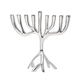 Yair Emanuel Tree of Life Aluminum Chanukah Menorah - Silver, Medium