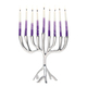 Yair Emanuel Tree of Life Aluminum Chanukah Menorah - Silver, Medium