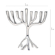 Yair Emanuel Tree of Life Aluminum Chanukah Menorah - Silver, Medium