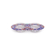 Yair Emanuel Metal and Glass Candle Holders for Tea Lights - Blue Eastern Flower Design