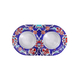 Yair Emanuel Metal and Glass Candle Holders for Tea Lights - Blue Eastern Flower Design