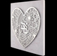 Dorit Judaica Stainless Steel Wall Plaque, Heart Design