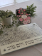 Dorit Judaica Tempered Glass Challah Board, Floral Design - Gray