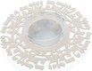 Dorit Judaica Laser Cut Metal Honey Dish, Glass Bowl