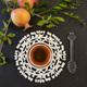 Dorit Judaica Laser Cut Metal Honey Dish, Glass Bowl