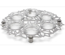 Dorit Judaica Laser Cut Seder Plate with Cutout Flowers and Glass Bowls