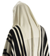Turkish Style - Like Tunisa - Tallit Prayer Shawl with Black Stripes