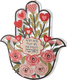 Dorit Judaica Colorful Wall Hamsa With Pink Hearts and Song of Songs Phrase - Love