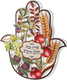 Dorit Judaica Wall Hamsa With Seven Species of Israel Design