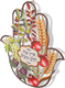 Dorit Judaica Wall Hamsa With Seven Species of Israel Design