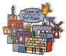 Dorit Judaica Colorful Jerusalem Wall Plaque - If I forget Jerusalem