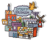 Dorit Judaica Colorful Wall Plaque - Hebrew and English Jerusalem Design