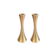 Yair Emanuel Small Matte Brass Candlesticks