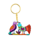 Yair Emanuel Enamel Key Chain - Two Sided Birds Design