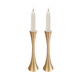 Yair Emanuel Medium Matte Brass Candlesticks