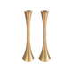 Yair Emanuel Large Matte Brass Candlesticks