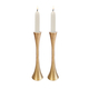 Yair Emanuel Large Matte Brass Candlesticks