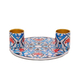 Yair Emanuel Small Candle Holders on Attached Tray - Oriental Design