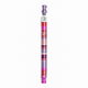 Yair Emanuel Anodized Aluminum Cylinder Mezuzah Case, Stripes - Pink and Violet Stripes
