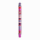 Yair Emanuel Anodized Aluminum Cylinder Mezuzah Case, Stripes - Pink and Violet Stripes