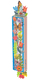 Dorit Judaica Acrylic Mezuzah Case, Colorful Butterflies and Flowers