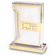 Lucite Passover Seder Stand with Six Softcover Haggadahs - Gold Design