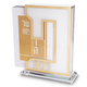 Lucite Passover Seder Stand with Six Softcover Haggadahs - Letter Peh Decoration