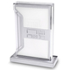 Lucite Passover Seder Stand with Six Softcover Haggadahs - Silver Design