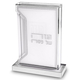Lucite Passover Seder Stand with Six Softcover Haggadahs - Contemporary Silver Design