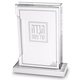 Lucite Passover Seder Stand with Six Softcover Haggadahs - Silver Accents