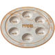 Bamboo Passover Seder Plate - Gold Beige Marble Effect